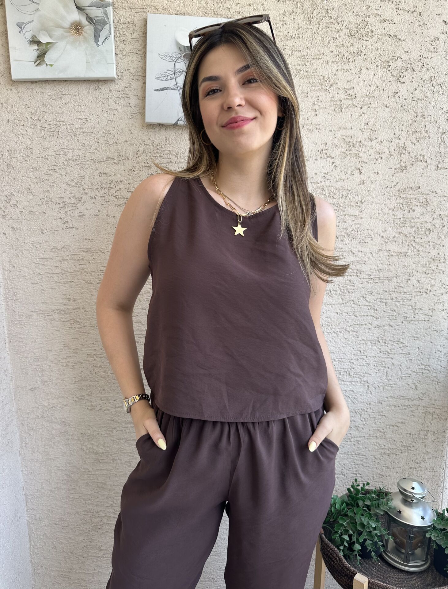 Kahverengi Tensel Kolsuz Takım