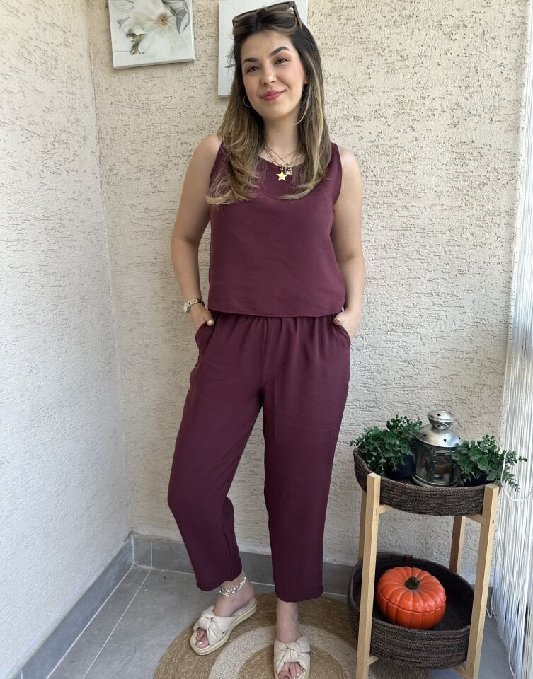 Bordo Tensel Kolsuz Takım