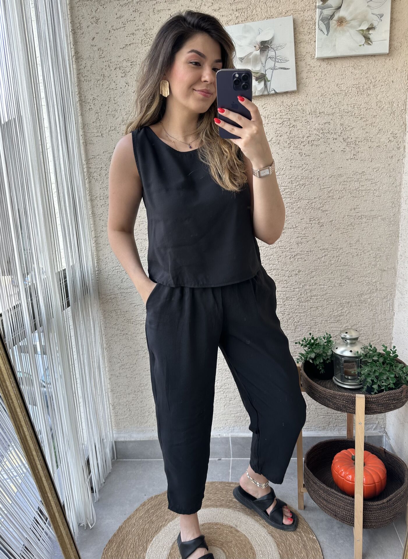 Siyah Kolsuz Tensel Takım