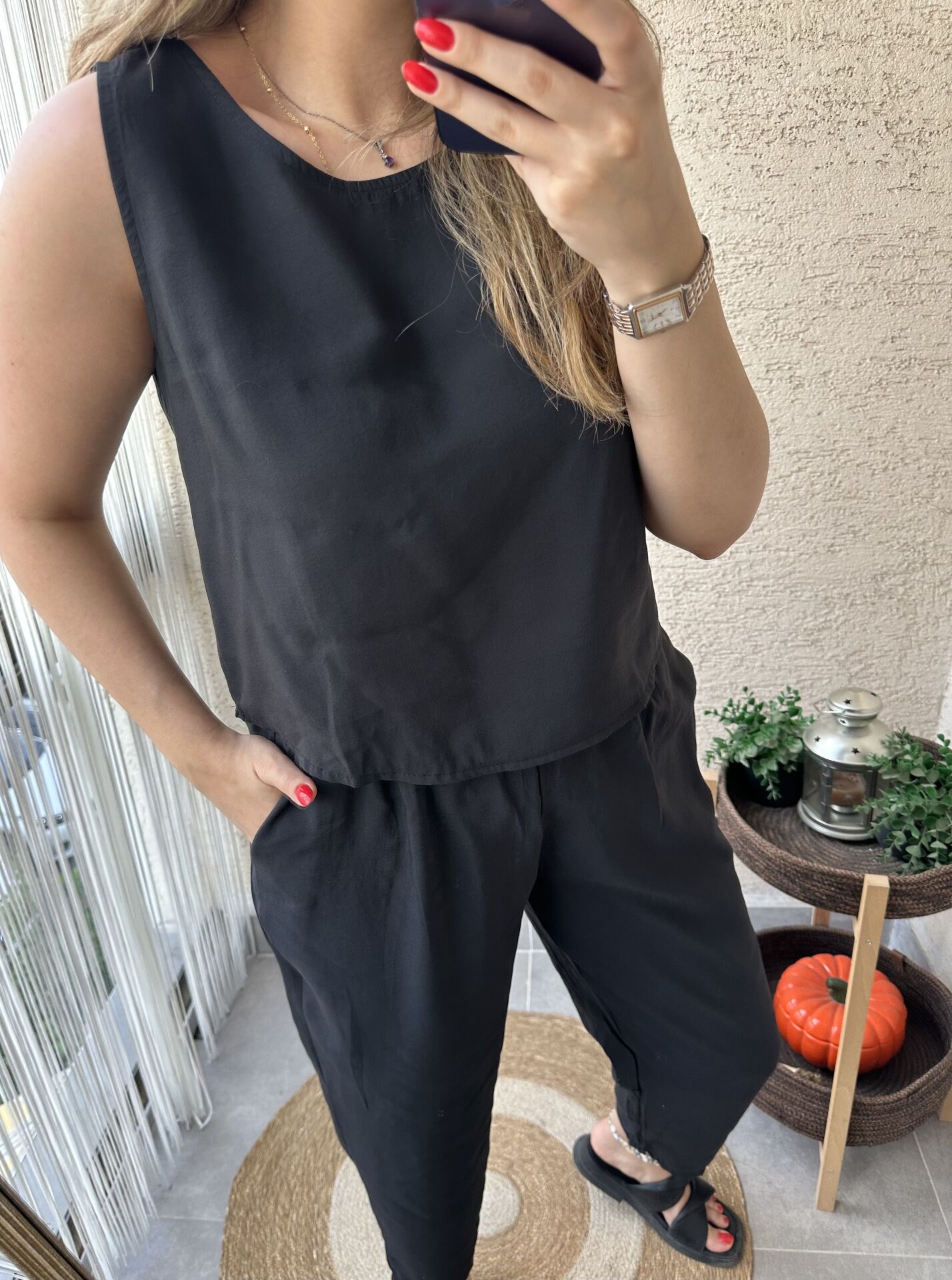 Siyah Kolsuz Tensel Takım