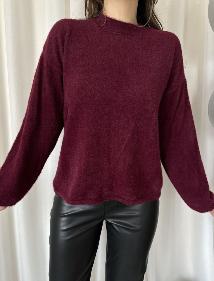 Basic Yumoş Triko Bordo