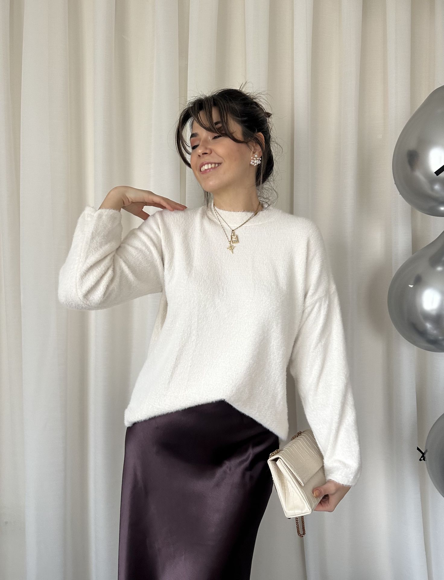 Basic Yumoş Triko Ekru