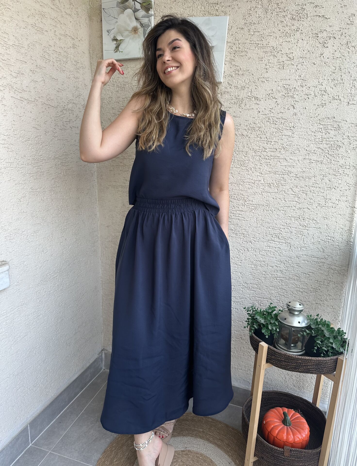 Lacivert Tensel Etek Takım