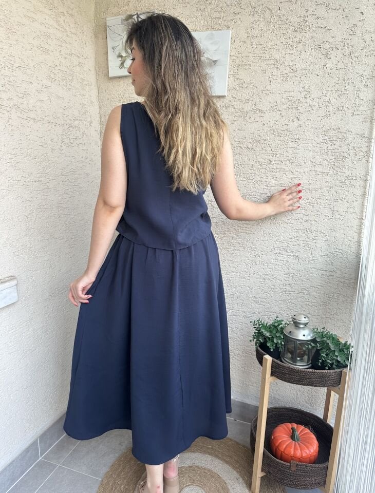 Lacivert Tensel Etek Takım