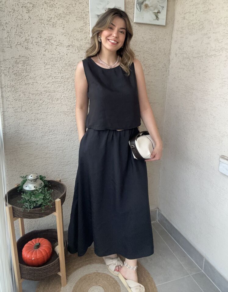 Siyah Tensel Etek Takım