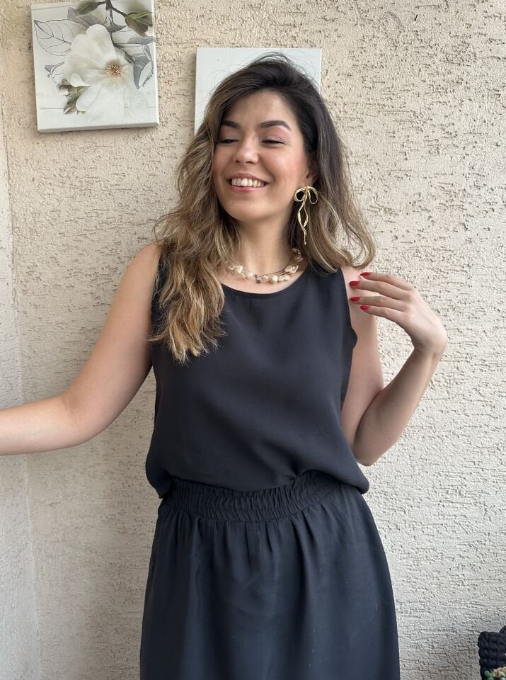 Siyah Tensel Etek Takım