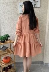 Somon Keten Mini Elbise