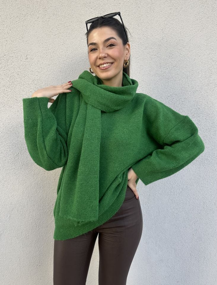 Pinto Atkılı Kazak Yeşil