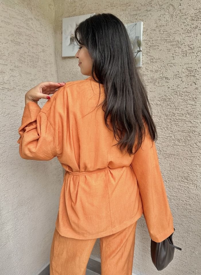 ZR Model Kimono Takım-Turuncu