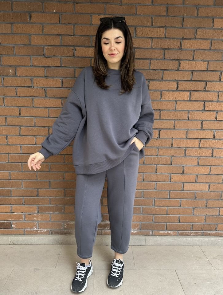 Oversize Eşofman Takımı Antrasit