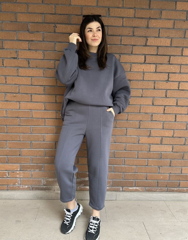 Oversize Eşofman Takımı Antrasit