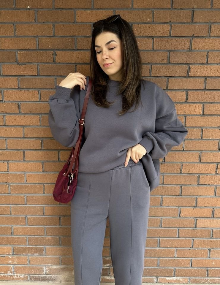 Oversize Eşofman Takımı Antrasit