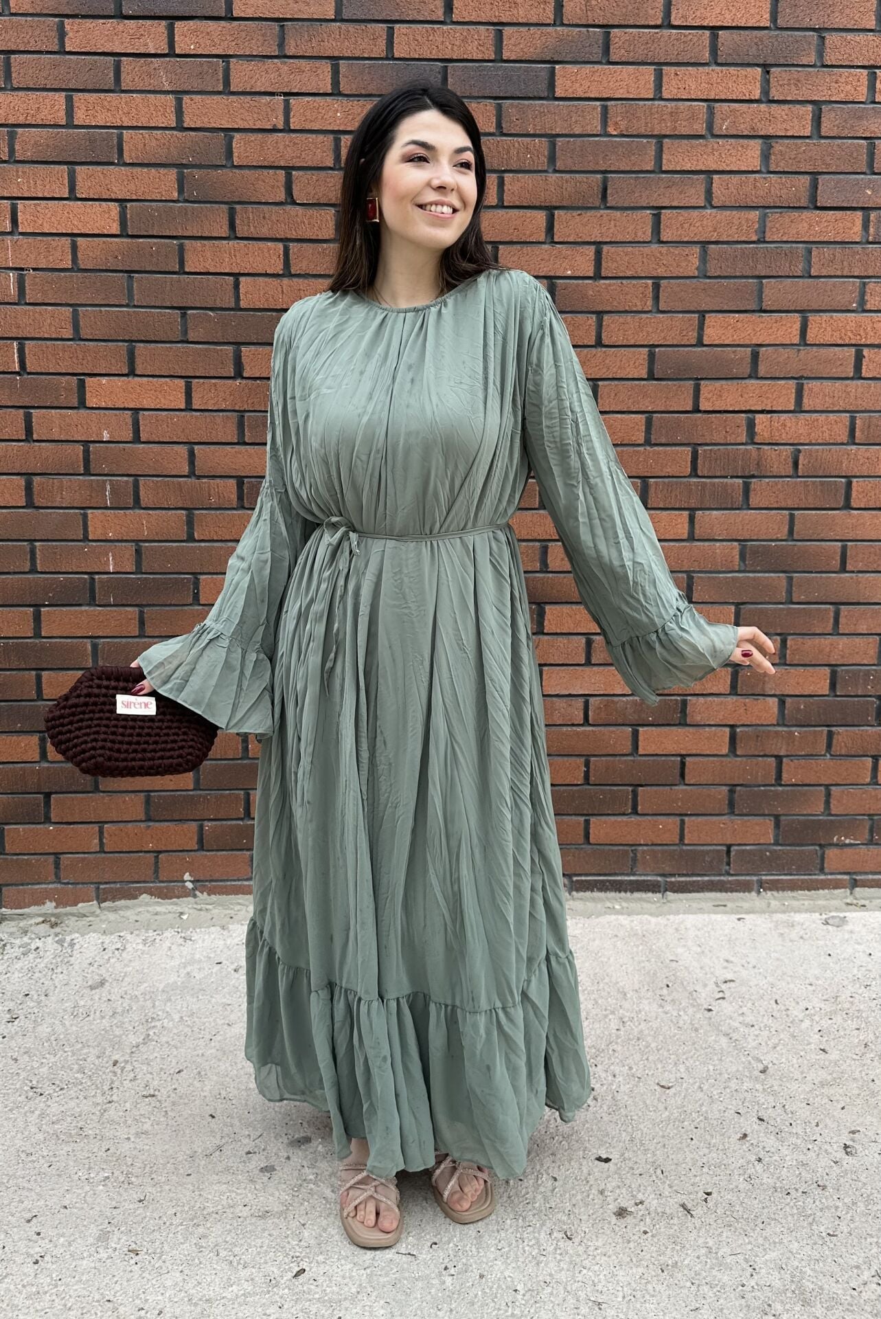 Hm Model Crush Elbise Yeşil