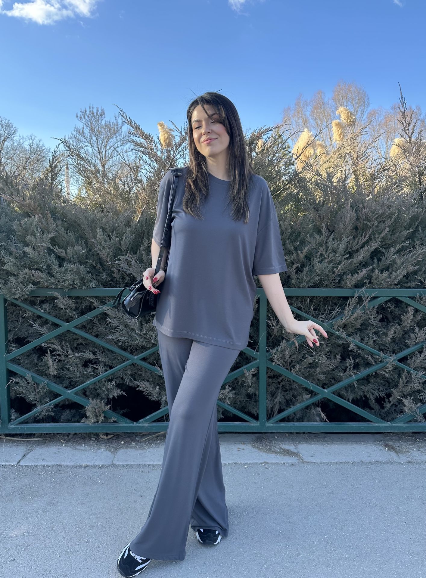 Füme Kısa Kollu Modal Takım