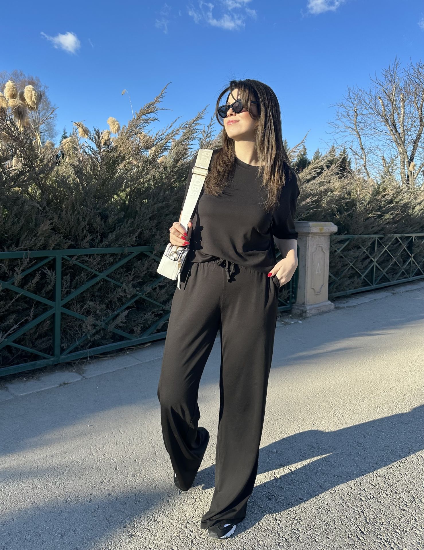 Siyah Kısa Kollu Modal Takım