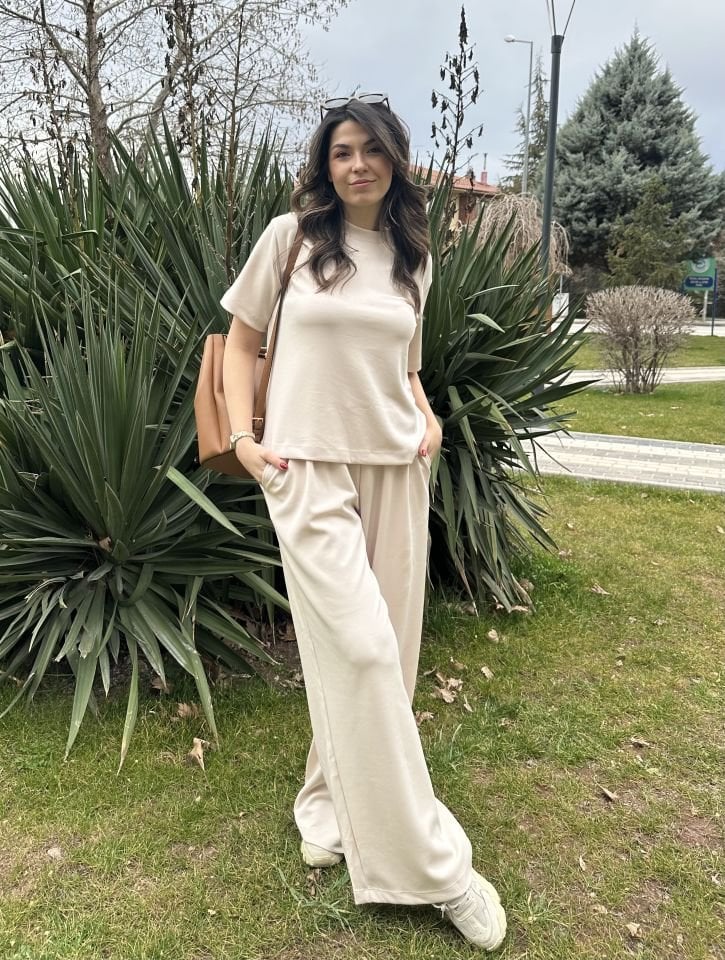 Bej Oysh Eşofman Takımı