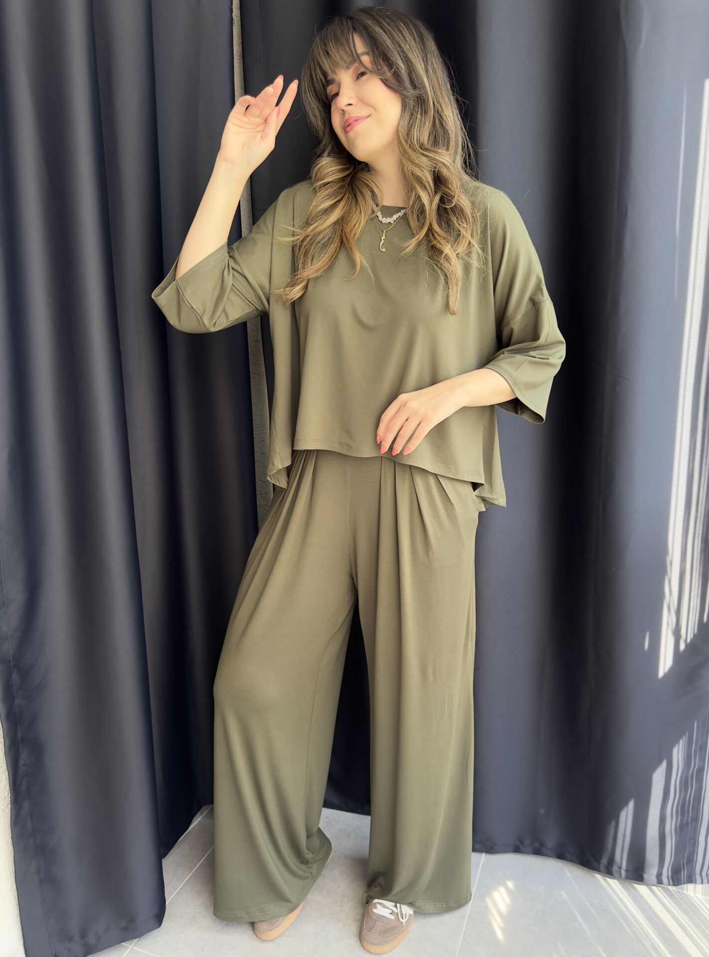 Belinda Haki Yeşili Modal Takım