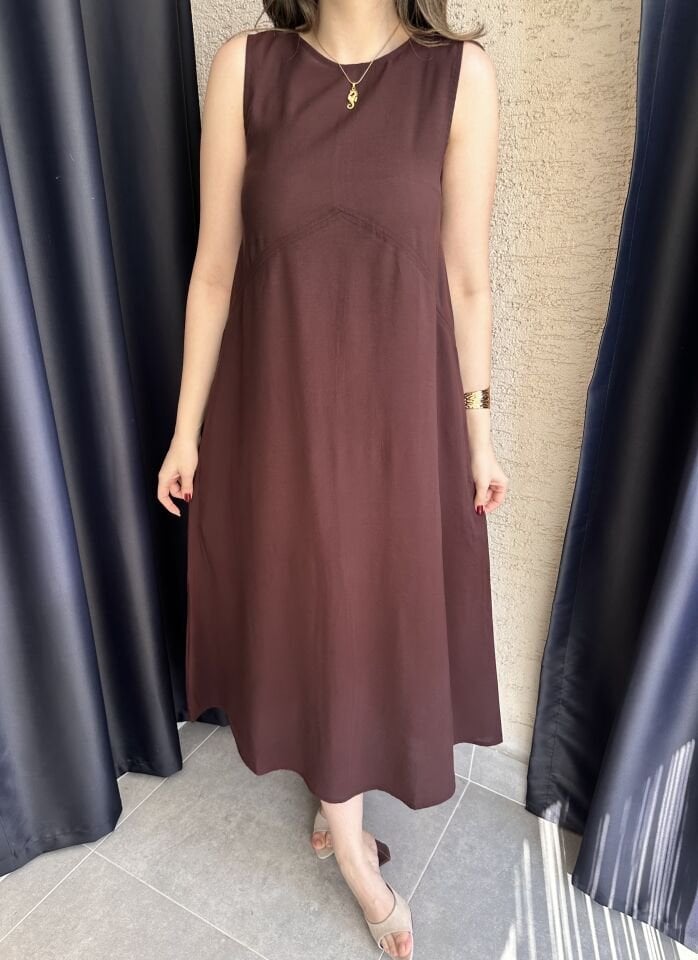 CS Bordo Basic Tensel Elbise
