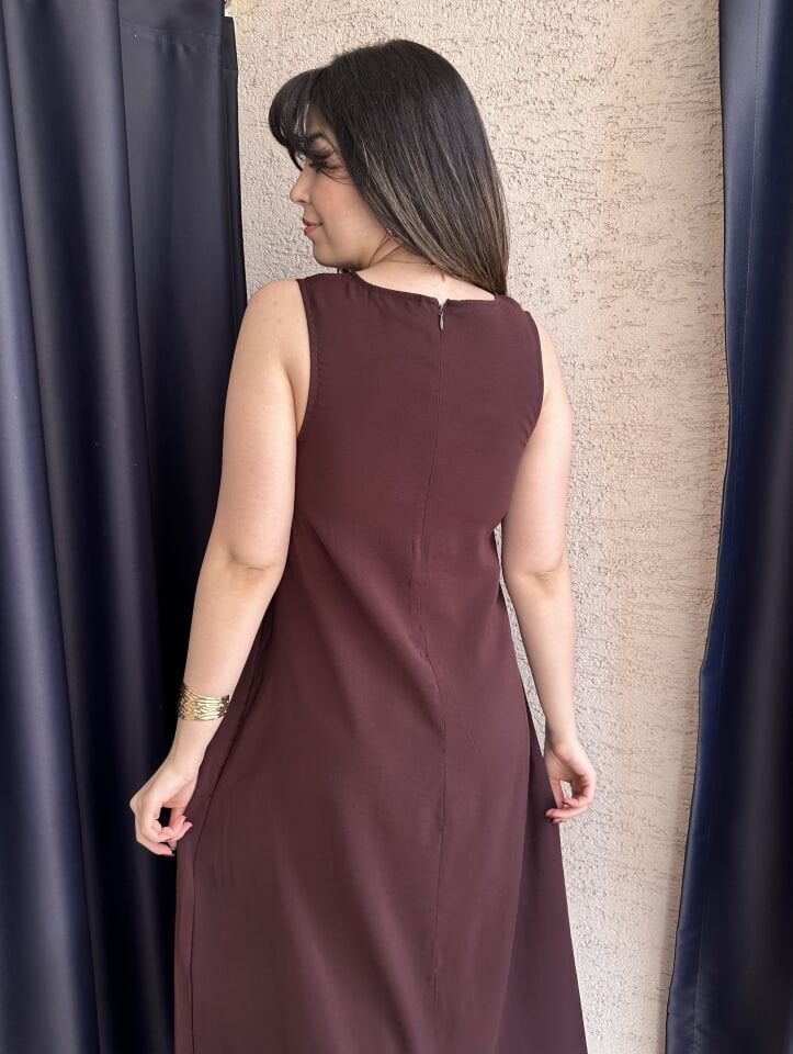 CS Bordo Basic Tensel Elbise