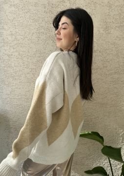 Kemik-Camel Baklava Desen Kazak