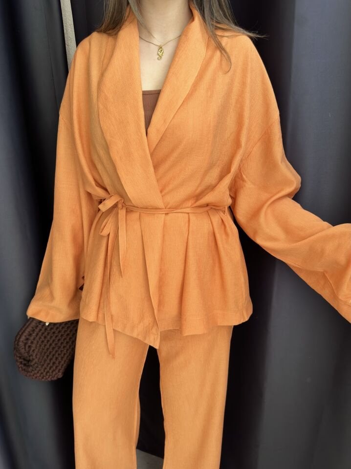 ZR Model Kimono Takım-Turuncu