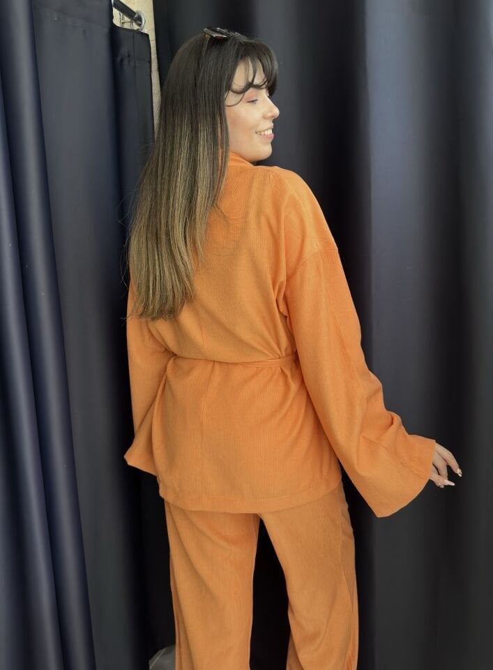 ZR Model Kimono Takım-Turuncu