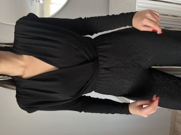 Jakarlı Siyah Pantolon