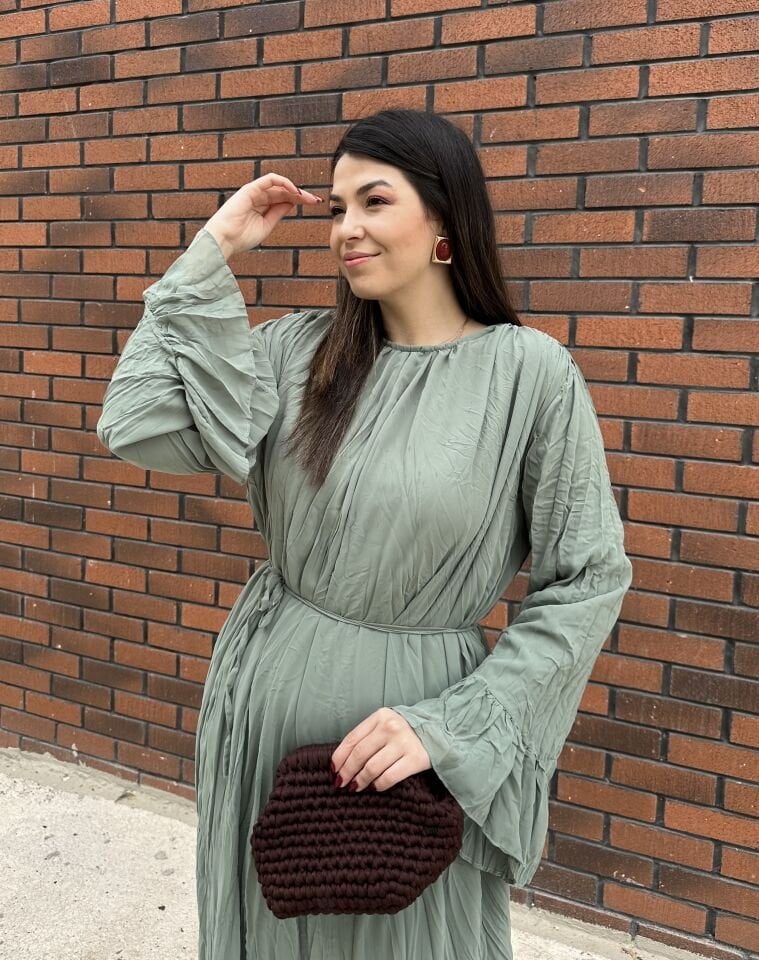 Hm Model Crush Elbise Yeşil