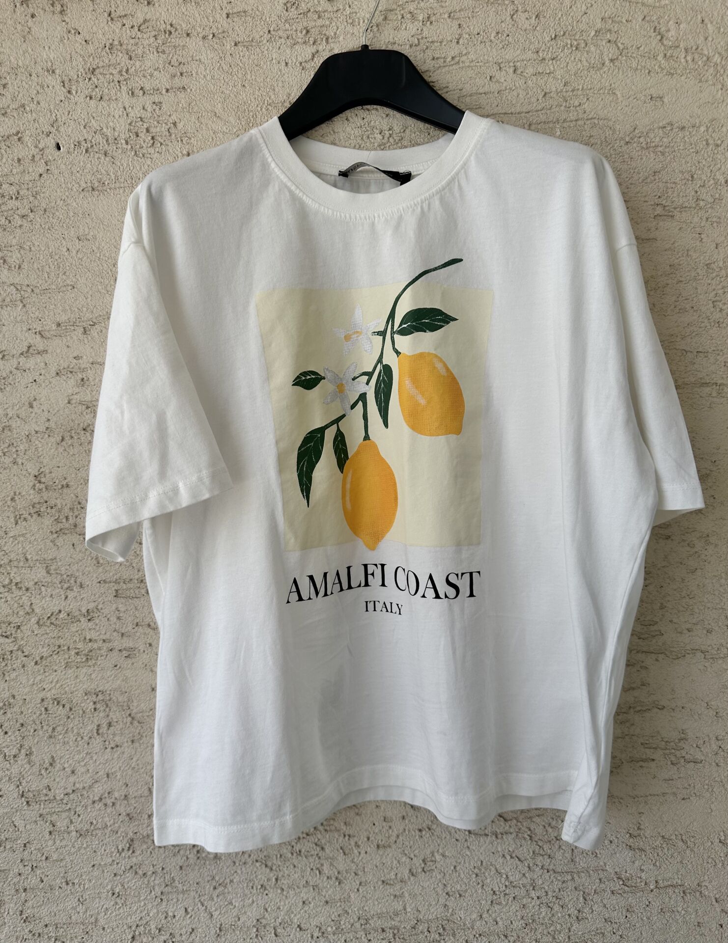 Amalfi Limonlu Beyaz Tişört