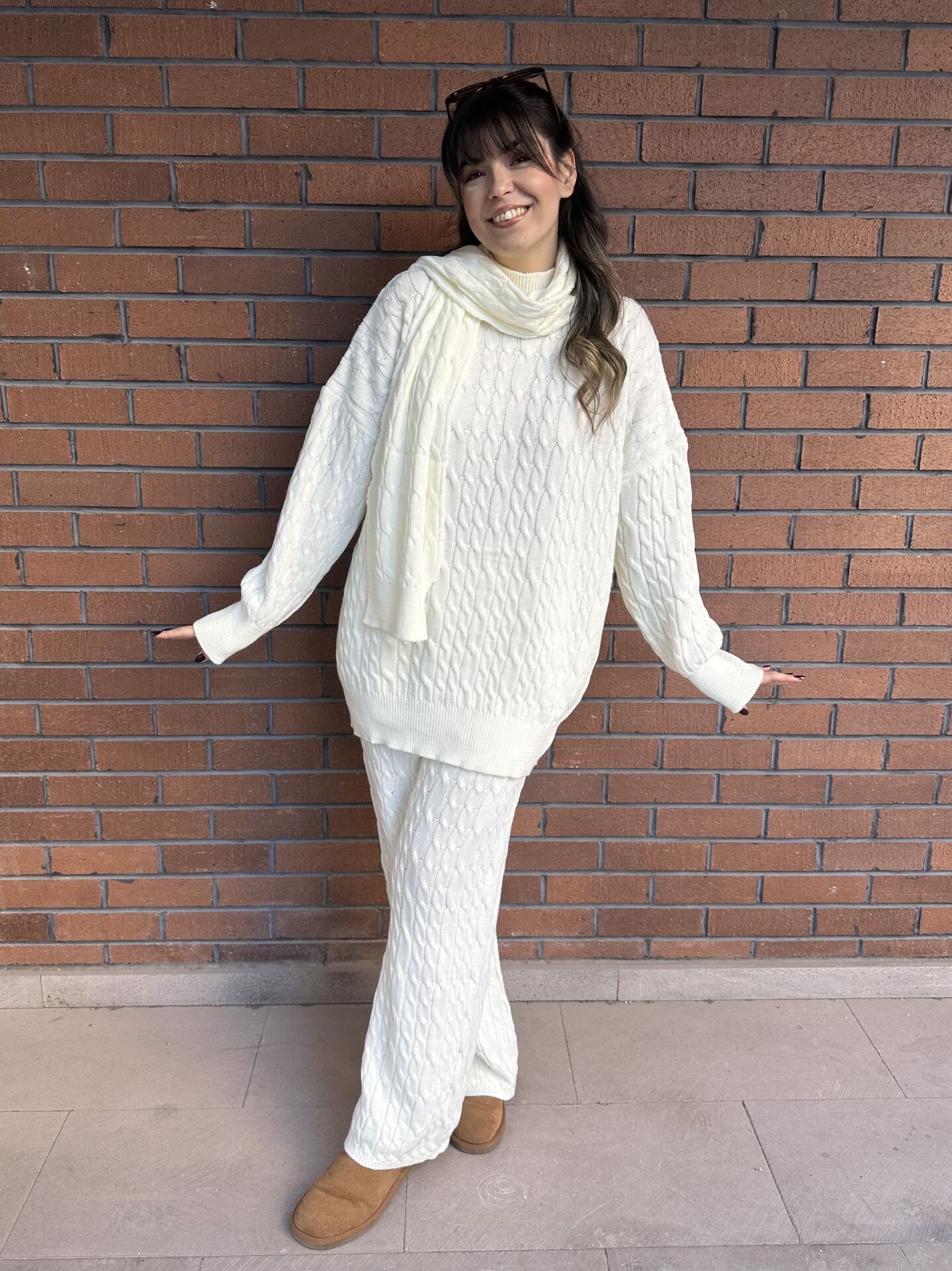 Saç Örgü Üçlü Taş Rengi Takım