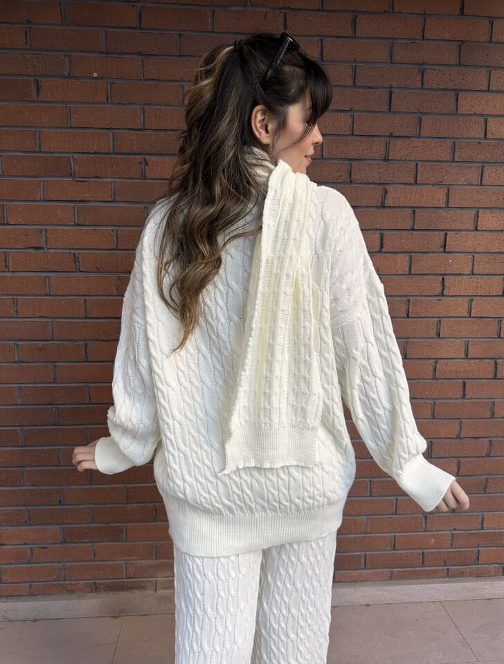 Saç Örgü Üçlü Taş Rengi Takım